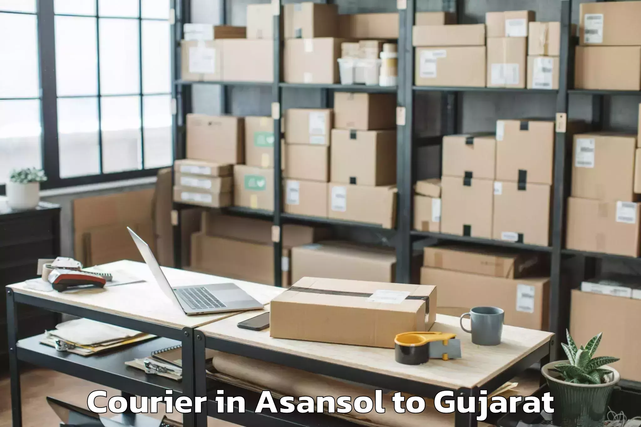 Book Your Asansol to Khambha Courier Today